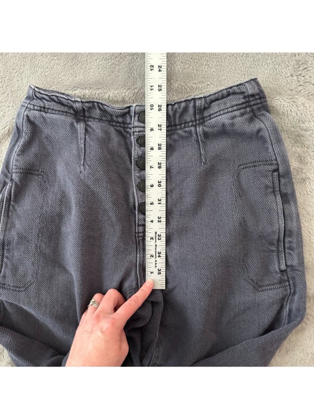 We The Free People Osaka Mid Rise Barrel Leg Pants 24 00 Gray Trousers - Picture 7 of 9